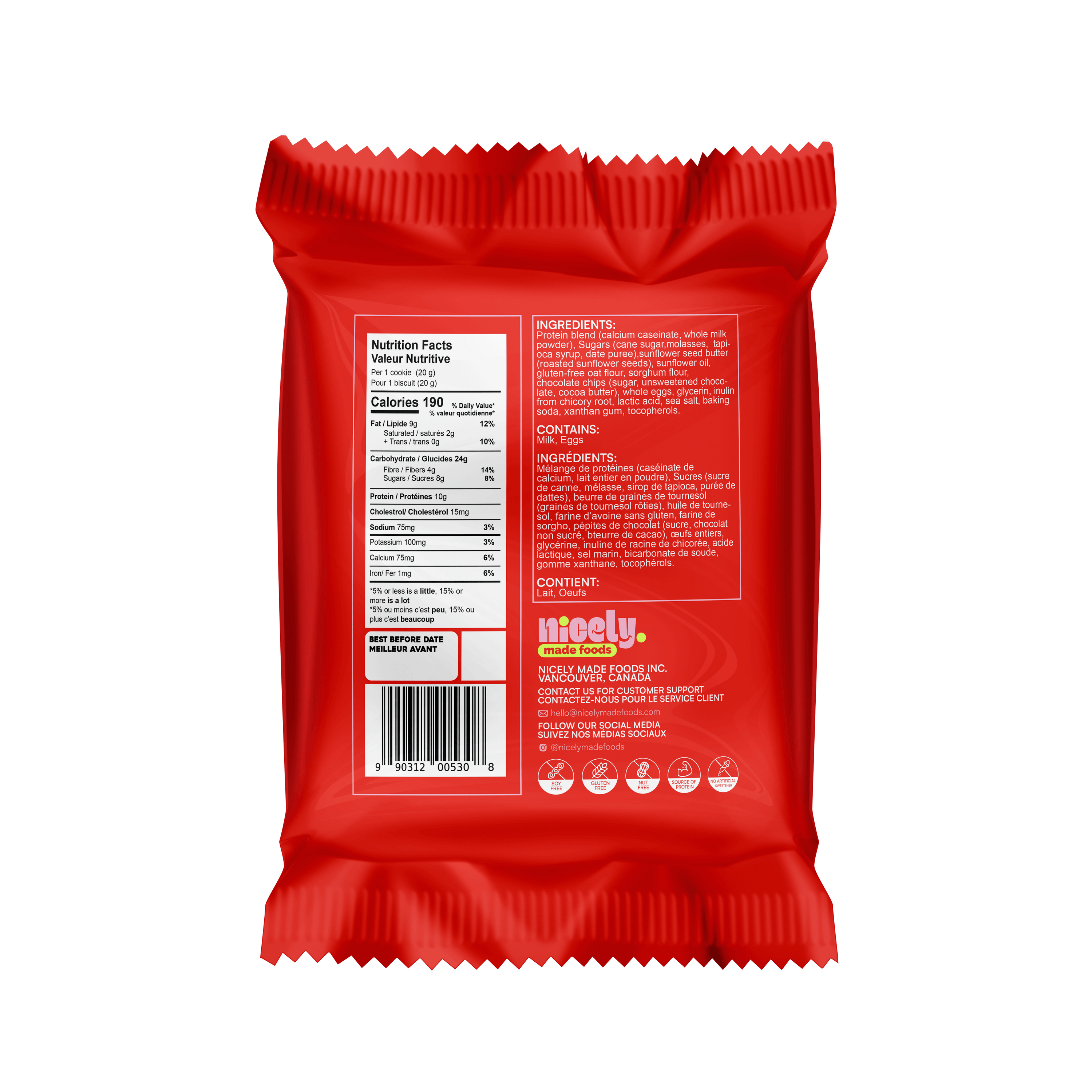 Chocolate Chip  Mini Protein Cookies - 20 Gram