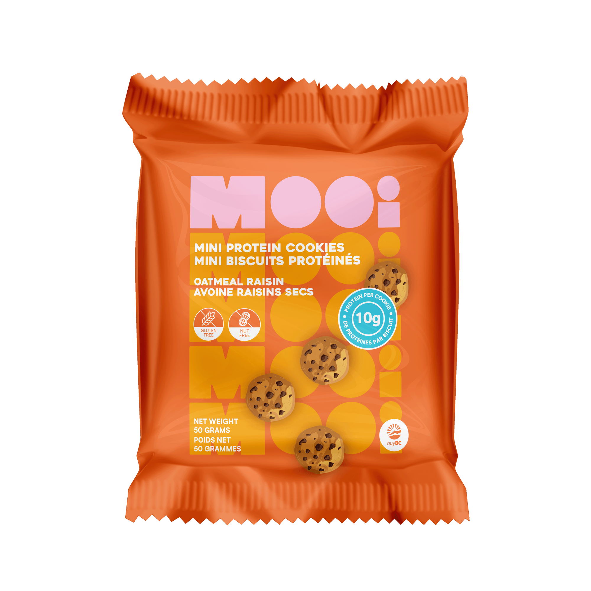 Oatmeal Raisin Mini Protein Cookies - 50 Gram